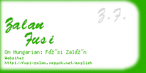 zalan fusi business card